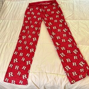 LEAVING CLOSET- NCAA RUTGERS WOMENS PAJAMA PANTS. SIZE MEDIUM. cotton/poly blend
